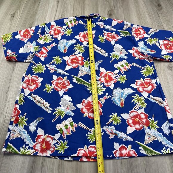 Kailua Hawaiian Button Up Shirt Hula Girl Surfer Men’s Size L Large Hawaii - Picture 10 of 10